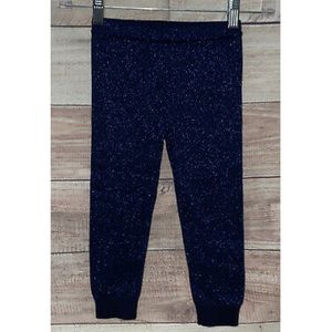 Gap Girls Stretch Jogger Leggings Blue Sparkle NWT